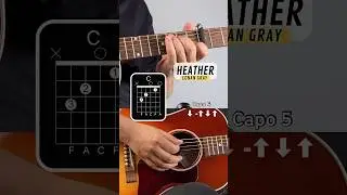 Heather - Conan Gray | Easy Guitar Tutorial #shorts