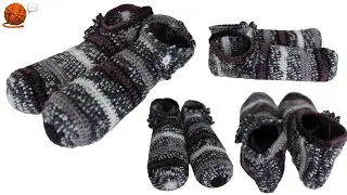 Ev terliği/Patik (2. B&ouml;l&uuml;m) 🧶🧦 Socken/S&ouml;ckchen #&Ouml;rg&uuml;&Sohbet