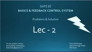 GATE EE BASICS & FEEDBACK CONTROL SYSTEM PROBLEMS SOLUTION