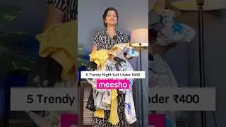 5 meesho nightwear haul #shorts #meeshohaul #meeshonightsuit #meesho #nightsuit #nightwear