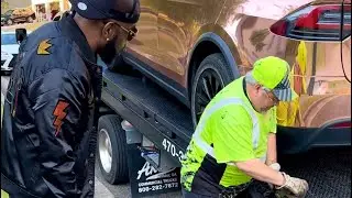 LATRUTH&rsquo;S Tesla getting repossessed caught on camera.