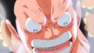 Luffy vs Doflamingo HAWK GATLING & Doflamingo's Awakening Power!!