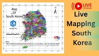 🔴 🇰🇷 South Korea – Live GIS Administrative Map in ArcGIS Pro (Korean / Hangul)