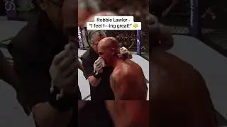 Robbie Lawler between rounds vs. Rory MacDonald 😤