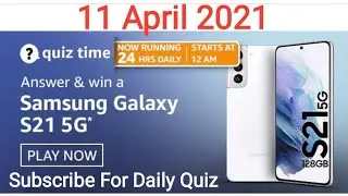 Amazon Quiz Answers Today | 11 April 2021