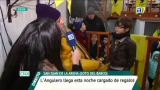 Llegada a Asturias de L'Anguleru. Nochebuena 2014