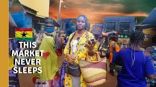 SHOPPING AT THE BUSIEST MARKET AT DAWN | HOW MUCH DOES FOOD COST IN GHANA | COST OF LIVING IN GHANA