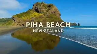 Piha Beach 🌊 Black Sand Ocean Waves  &mdash;  1 Hour Sleep Soundscape, Study Focus & Calm Ambience