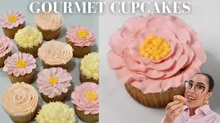 Gourmet & Easy Flower Cupcakes | Professional Pastry Chef Makes