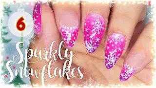 6. Sparkly Snowflakes Nail Art Tutorial // Nail Art Advent Calendar 2016