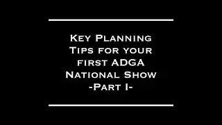 Preparing for Your First ADGA National Show, Part I