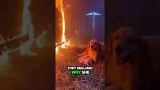 She Refused to Leave Them 🐶🔥 | A Mother&rsquo;s Instinct #Shorts #AnimalRescue #HeroDog #animals