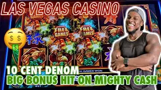 🤑 #CASINO BIG BONUS HIT ON MIGHTY CASH SLOTS | 10 CENT DENOM #GAMBLE #SLOTS #VEGAS #WIN
