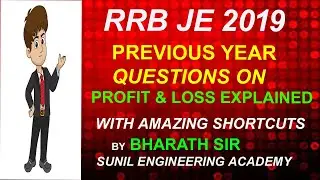 RRB JE 2019 MATHEMATICS| PREVIOUS RRB JE  QUESTIONS ON PROFIT & LOSS EXPLAINED WITH EASY TRICKS