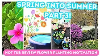 PLANTING FLOWERS IN THE RAIN | INFLATABLE HOT TUB MAINTENANCE | BACKYARD FUN
