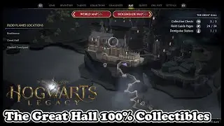 Hogwarts Legacy THE GREAT HALL ALL COLLECTIBLES (100% Collectible Guide)