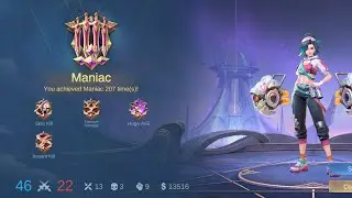 Maniac 207! IXIA BEST 1 HIT BUILD AND EMBLEM 2026 - ONE SHOT COMBO - MOBILE LEGENDS #mobilelegends