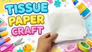 Tissue paper art 🧿 evil eye making😍// tissue paper craft idea💡