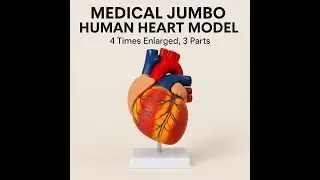 Medical 4&times; Jumbo Heart Model | 3 Parts Human Anatomical Heart | RTCDHAKA