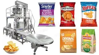 Full Automatic Potato Chips Lays Pouch Packing Machine With Check Weigher & Metal Detector