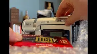 Sony Handycam Digital 8 Camcorder Demo/Hi8 Video Tape Unboxing. Featuring Cricket the Cat 😀