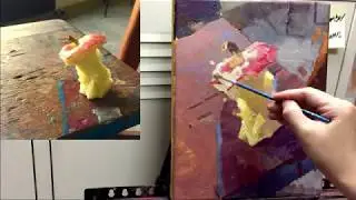 Apple Core Acrylic Painting - Time Lapse