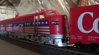 Märklin F7 Coca Cola Locomotive with matching wagons.