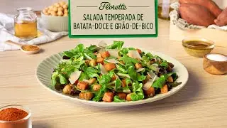 Salada temperada de Primeiros Brotes Antiox com batata-doce e grao-de-bico 🥗 I Receitas Florette