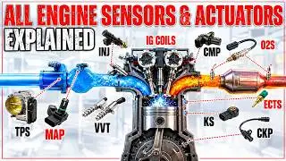 All Engine Sensors & Actuators Explained | MAP, TPS, APS, CMP, CKP, O2S | Diagram & Diagnostic
