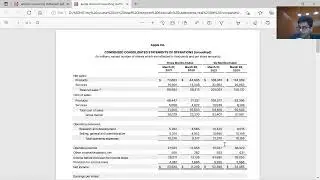 How to read Income statement of Apple Inc.
