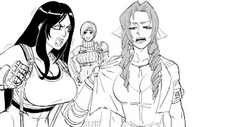 Final Fantasy 7's Tifa VS Aerith For The Gold Saucer Date| Baalbuddy comic dub