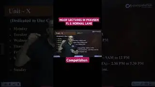 No.of Lectures in Fastalne and Normal lane | Praveen Batche #mohittyagi #competishun