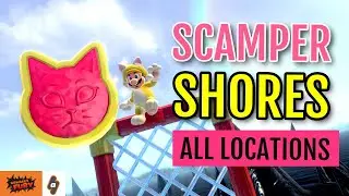 All 5 Cat Shine Shards in Scamper Shores | Bowser's Fury DLC