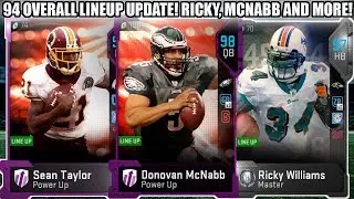 94 OVERALL LINEUP UPDATE! 97 RICKY WILLIAMS, 98 MCNABB AND MORE! | MADDEN 19 ULTIMATE TEAM