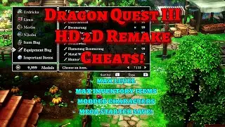 Dragon Quest III HD 2D Remake [SWITCH] Cheats: Mega Save + Max Level, Modded Characters, Max Inv.