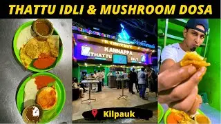 Chennai's Most Underrated Place!   KANNAPPA THATTU IDLI | Thattu Idli & MUSHROOM DOSA | sathish expl