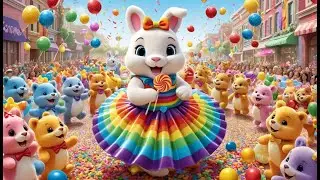 🍬 The Dancing Candy Animals 🐰🐻🎶 | Fun Learning & Action Song for Toddlers