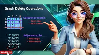 #5 Graph Delete Operations in Python | Delete Vertex & Edge using Adjacency List & Matrix|DSA|Telugu