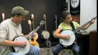 nine year old banjo playing girl