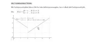 Funksjoner med delt forskrift og absoluttverdifunksjonen