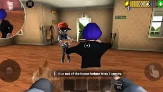 Scary Teacher 3D - troll black Miss T with Nick and Tani Free the cat funny pranks