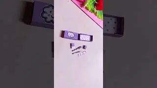 miniature pencil box 💜.#miniature #diy #papercraft #shorts #youtubeshorts #viral