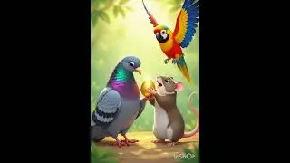Parrot and rat ki story #birds #cartoon