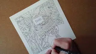 Truth - Part 2 - A time lapse #entangled #drawing by #AngelaPorter #Artwyrd