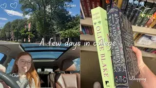 a couple days in college vlog (chatting about college, books, homework)