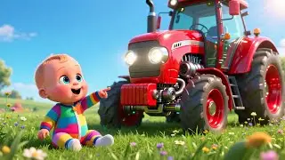 Boom Boom Farm Tractor 🚜🎶 Fun Farm Song for Kids | Learn Animals & Vehicles