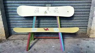 recycled Snowboard Seat diy build