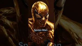 🤯🔥 Superheroes but in Gold ✨#spiderman #batman #ironman #gold #marvel #24k