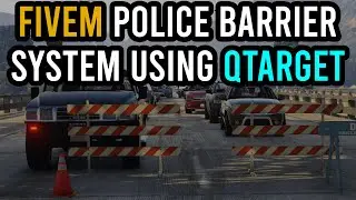 FIVEM POLICE BARRIER SYSTEM USING QTARGET | PROJECT ROGUE ROLEPLAY |  
