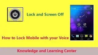How to screen off and lock Phone with voice  ||  Android Mobile